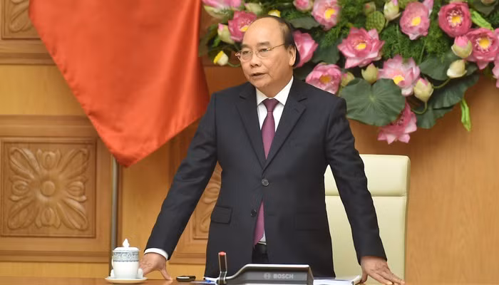 Thủ tướng Nguyễn Xuân Phúc phát biểu trong buổi gặp mặt đại diện các hiệp hội doanh nghiệp nước ngoài. Ảnh: VGP/Quang Hiếu 