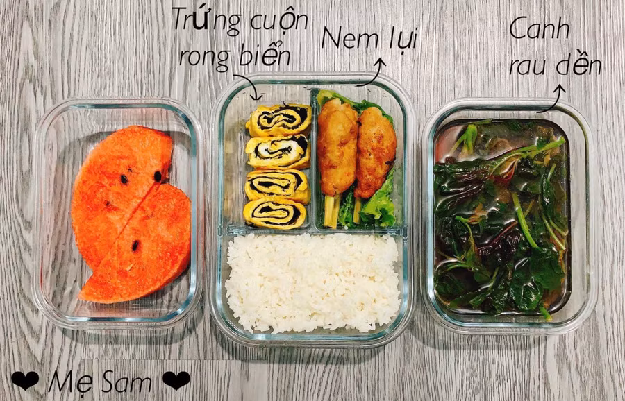 Ngon mắt những hộp cơm trưa “vợ người ta” nấu cho chồng mang đi làm mùa dịch ảnh 7