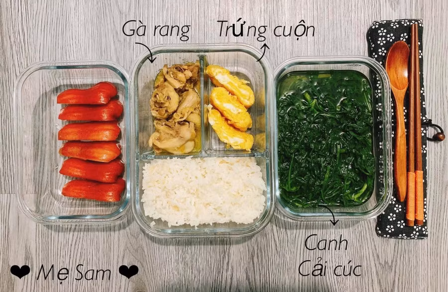 Ngon mắt những hộp cơm trưa “vợ người ta” nấu cho chồng mang đi làm mùa dịch ảnh 13