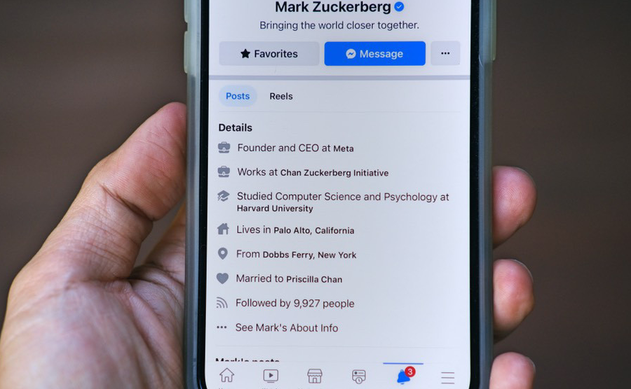 Facebook của Mark Zuckerberg chỉ còn 9.926 lượt follower so với hàng triệu lượt theo dõi trước đây.