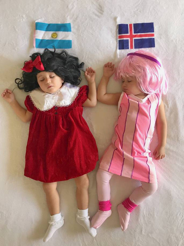 Argentina - Iceland: người mẹ trẻ này cho biết, chị đã tìm hiểu rất cả các quốc gia, từng văn hoá và truyền thống, đến phong tục tập quán của họ.