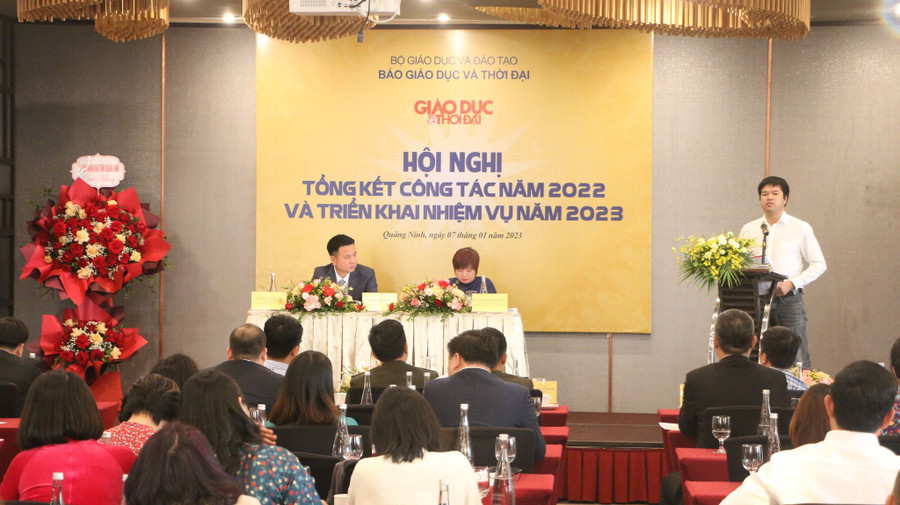 Toàn cảnh Hội nghị tổng kết công tác năm 2022, triển khai nhiệm vụ năm 2023 của Báo Giáo dục & Thời đại. Toàn cảnh Hội nghị tổng kết công tác năm 2022, triển khai nhiệm vụ năm 2023 của Báo Giáo dục & Thời đại.
