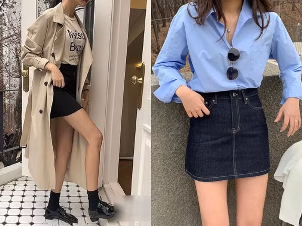 Nếu muốn diện chân váy tôn dáng nhất thì bạn đừng nên bỏ áo ngoài váy mà thay vào đó, hãy sơ vin và kéo lưng váy cho cao lên một chút - Ảnh minh họa: Internet