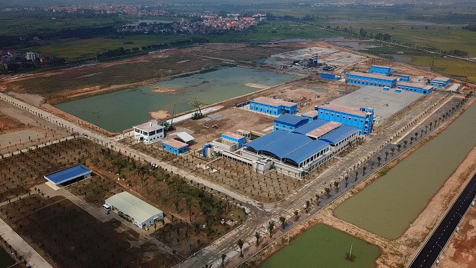 Nhà máy nước sạch sông Đuống. Ảnh: Dân Việt.