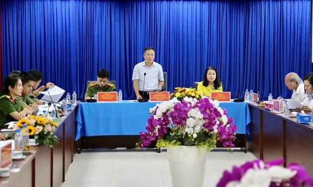 Phó Tổng Giám đốc BHXH Việt Nam Lê Hùng Sơn phát biểu trong chương trình làm việc tại tỉnh Bình Dương