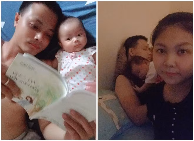 9x ha thanh mang bau bo me chong "cung nhu trung", biet sinh con gai chi noi dung mot cau - 1