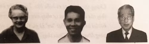 Từ trái qua: Cô Freeda Cook, thầy Đặng Trấn Liêu, thầy Phạm Duy Trọng