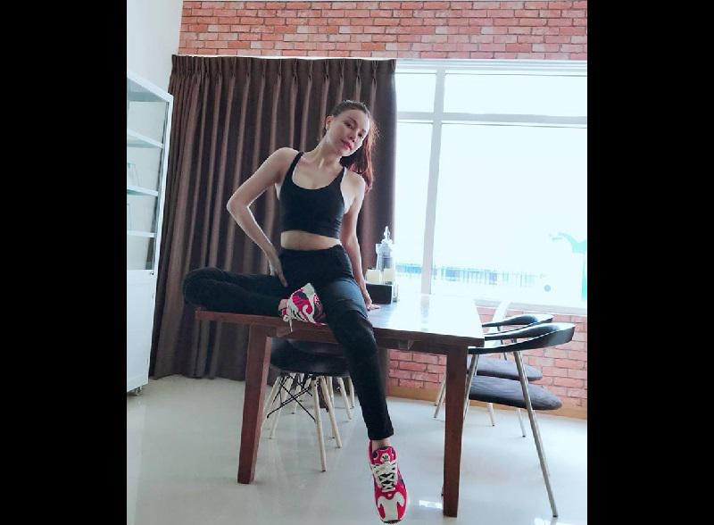 Trà Ngọc Hằng rất thích tập luyện thể thao ở khoảng không gian này.