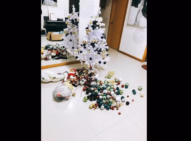 Phòng khách khá rộng, thoáng đãng, không kê quá nhiều đồ mà chỉ có điểm nhấn là chiếc piano đặt ở góc phòng và bức ảnh rất lớn của chủ nhân.