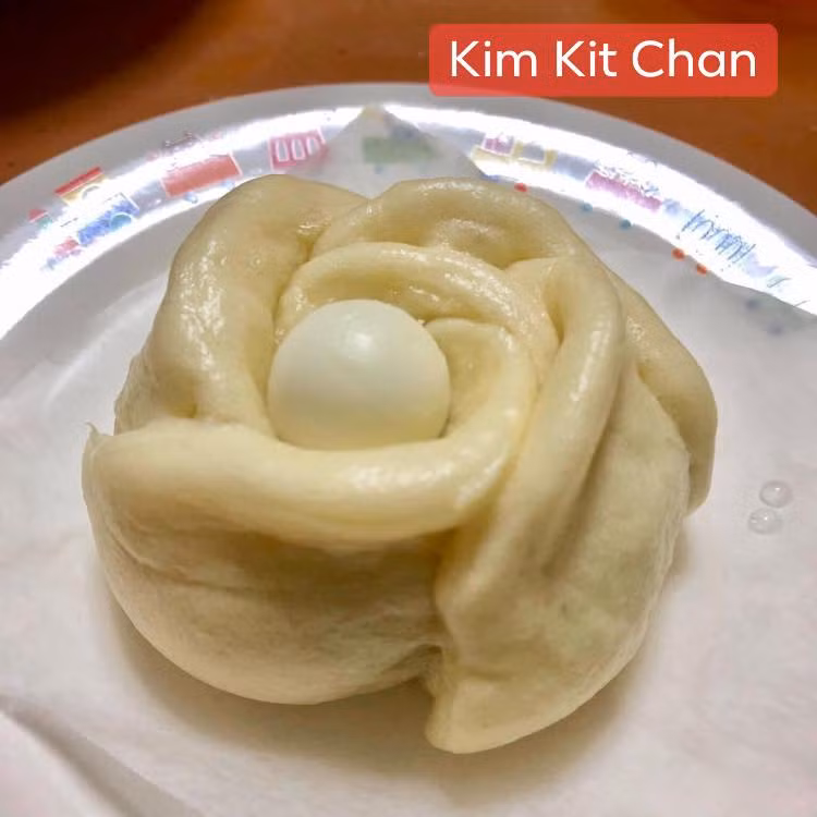 Bánh bao hoa hồng.