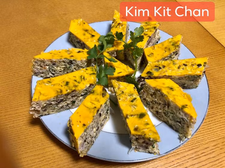 Chả trứng đã cắt ra