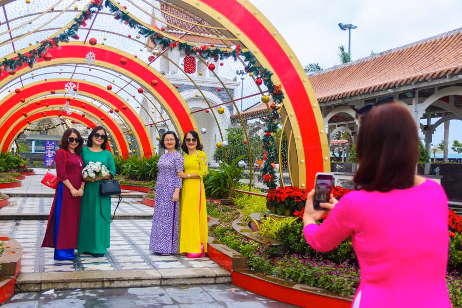 Check in trong năm mới 2021.