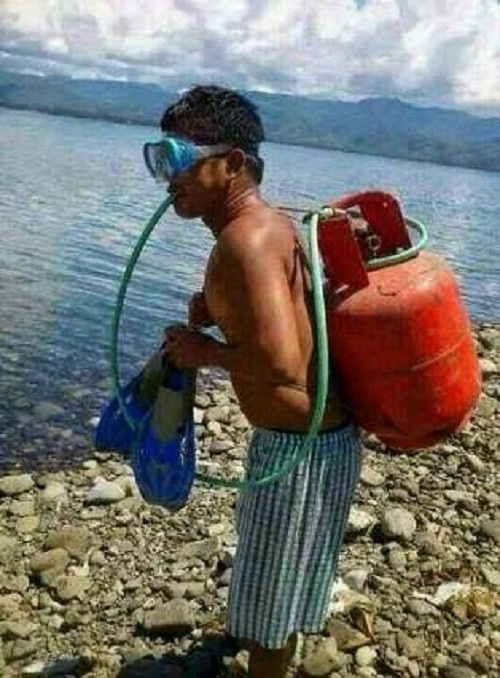 Bộ dụng cụ lặn chỉ sử dụng được một lần trong đời.