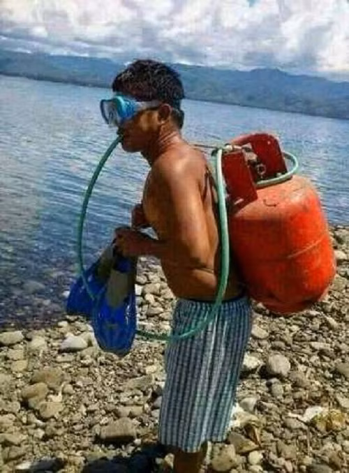 Bộ dụng cụ lặn chỉ sử dụng được một lần trong đời.