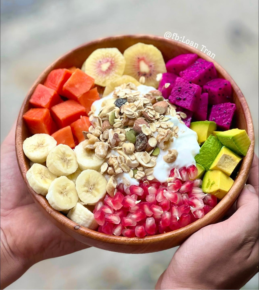 Tô hoa quả - ngũ cốc - sữa chua.