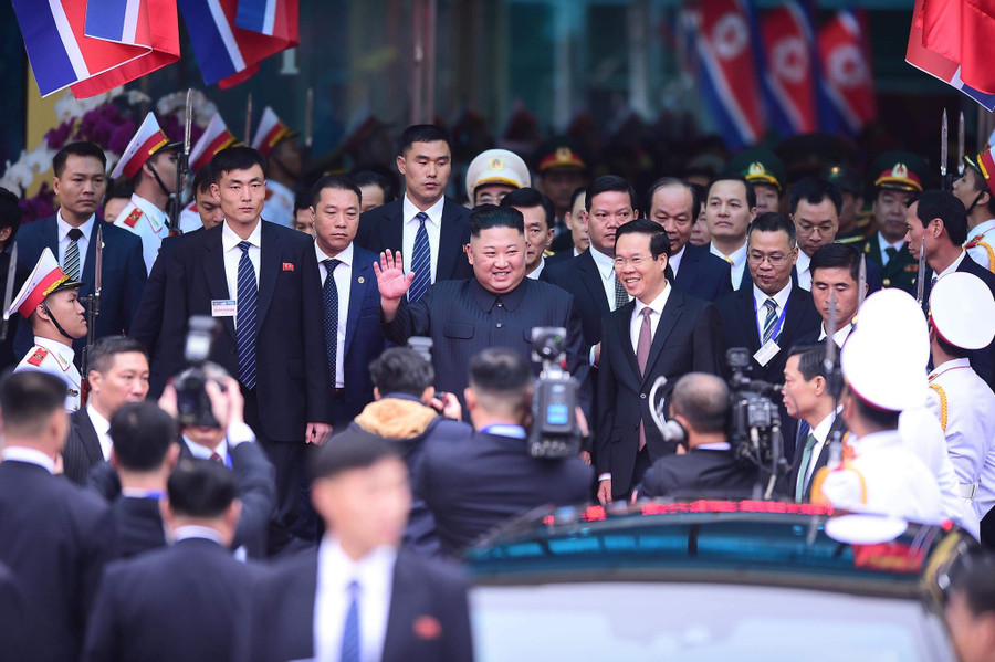 Lễ đón Chủ tịch Triều Tiên Kim Jong-un tại ga Đồng Đăng, Lạng Sơn.