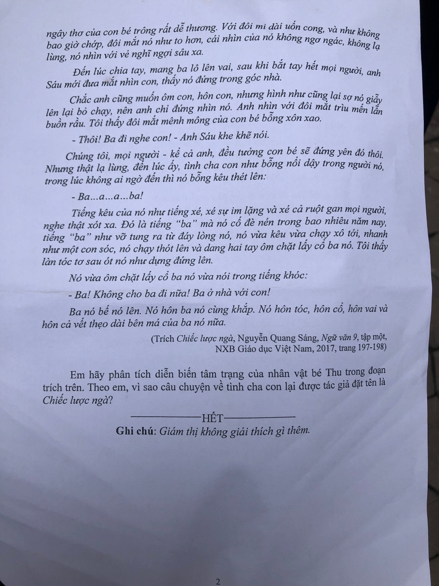 Đề thi Ngữ Văn để lại ấn tượng cho thí sinh. Đề thi Ngữ Văn để lại ấn tượng cho thí sinh.