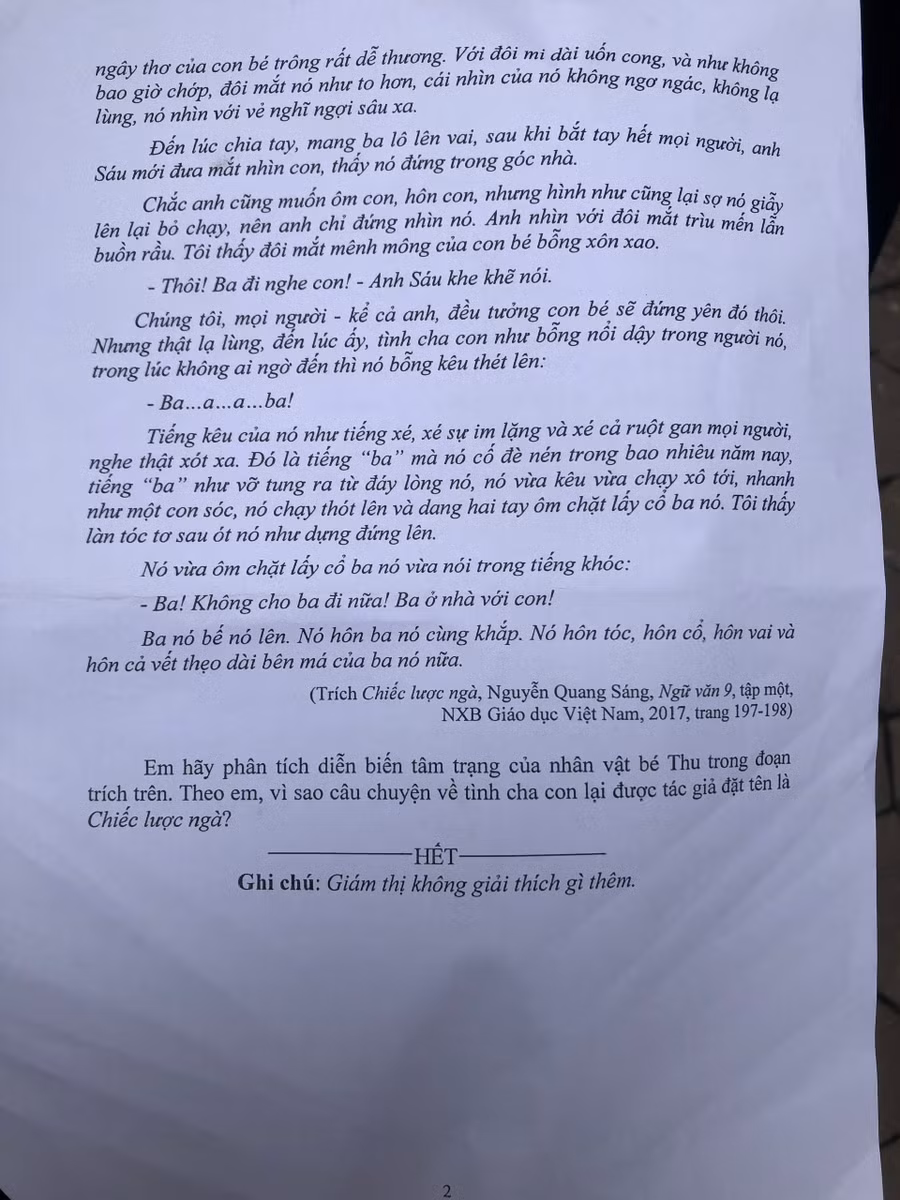 Đề thi Ngữ Văn để lại ấn tượng cho thí sinh. Đề thi Ngữ Văn để lại ấn tượng cho thí sinh.