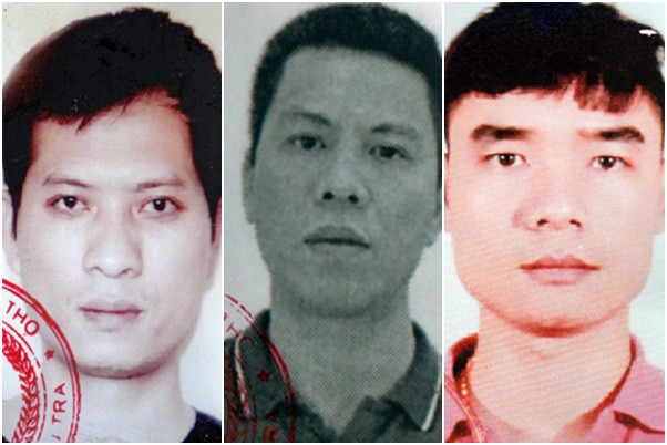 Từ trái qua 3 đối tượng Tú- Trung - Trọng (Ảnh: CAND)