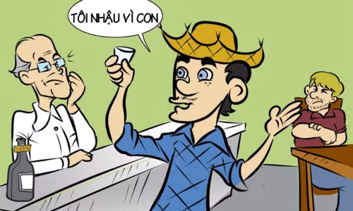 Uống bia để tiết kiệm nuôi con