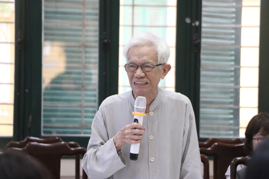 PGS.TS Đặng Quốc Bảo chia sẻ những góp ý cho dự thảo đề án tại Hội thảo.