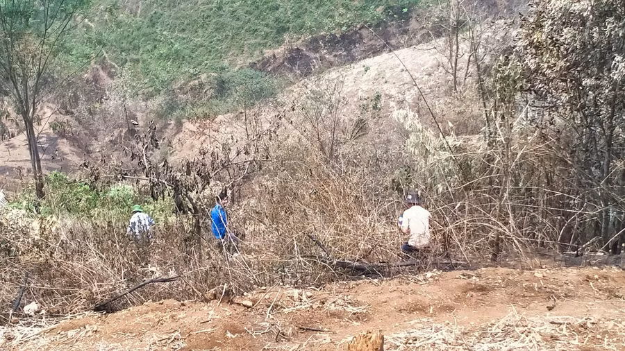 Khu vực xảy ra vụ cháy khiến 2 vợ chồng tử vong.