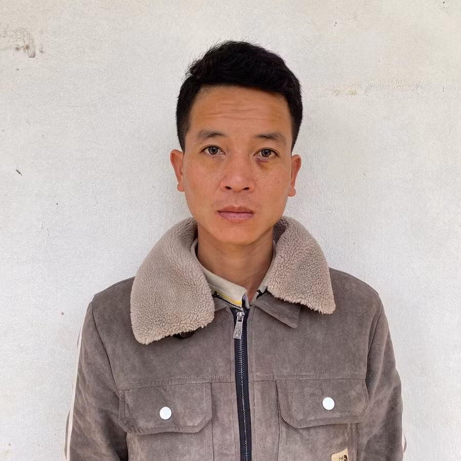 Đối tượng Lò Văn Tươi tại cơ quan Công an (ảnh: Công an thành phố Sơn La). 