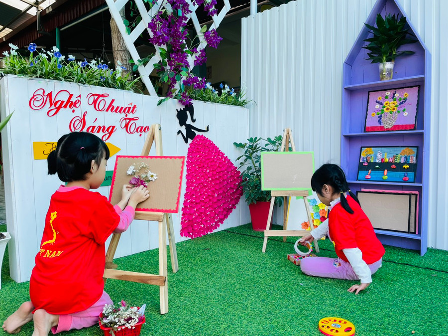 Góc nghệ thuật sáng tạo của Trường Mầm non xã Thanh Chăn. Góc nghệ thuật sáng tạo của Trường Mầm non xã Thanh Chăn.