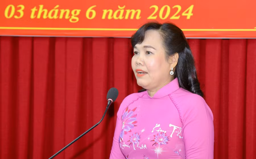 Bà Võ Kim Thoa, tân Trưởng Ban Dân vận Thành ủy Cần Thơ.