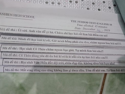 Mã đề thi "bá đạo".
