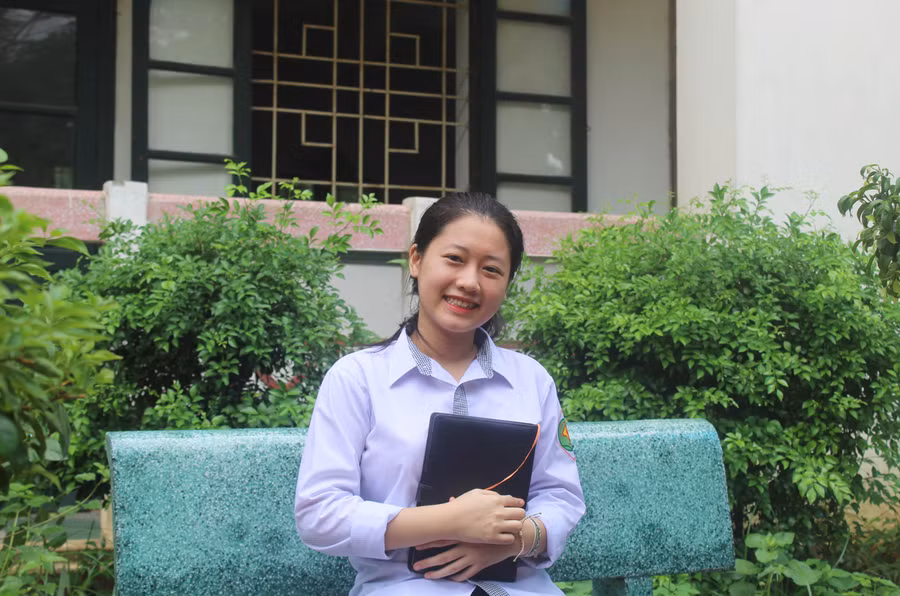 Phạm Gia Linh, cựu học sinh lớp 12A4, Trường THPT Thạch Thành 1 (Thạch Thành, Thanh Hóa). Ảnh: LT.