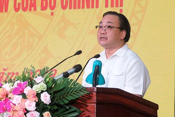 Ông Hoàng Trung Hải, Ủy viên Bộ Chính trị, Bí thư Thành ủy Hà Nội.