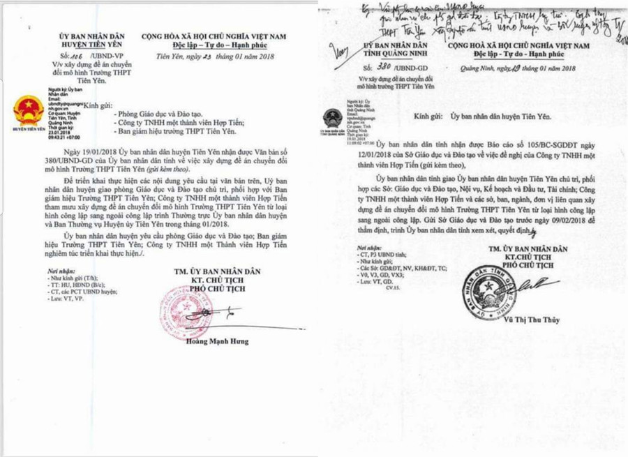 Công văn của UBND tỉnh Quảng Ninh và của UBND huyện Tiên Yên về việc xây dựng Đề án chuyển đổi mô hình Trường THPT Tiên Yên Công văn của UBND tỉnh Quảng Ninh và của UBND huyện Tiên Yên về việc xây dựng Đề án chuyển đổi mô hình Trường THPT Tiên Yên