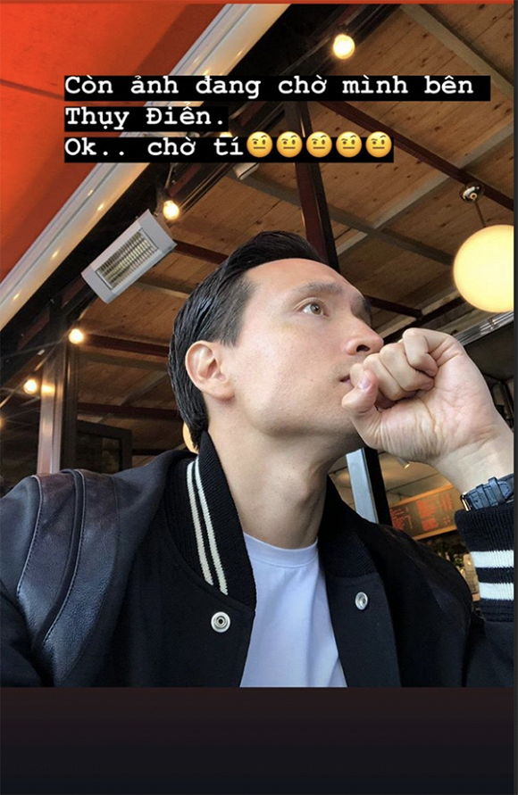 Nữ ca sĩ vừa mới đăng ảnh của bạn trai và cho biết nguyên nhân không xuất hiện cùng nhau ở thì hiện tại. 