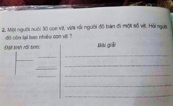 Bài toán do chị H.A chia sẻ.