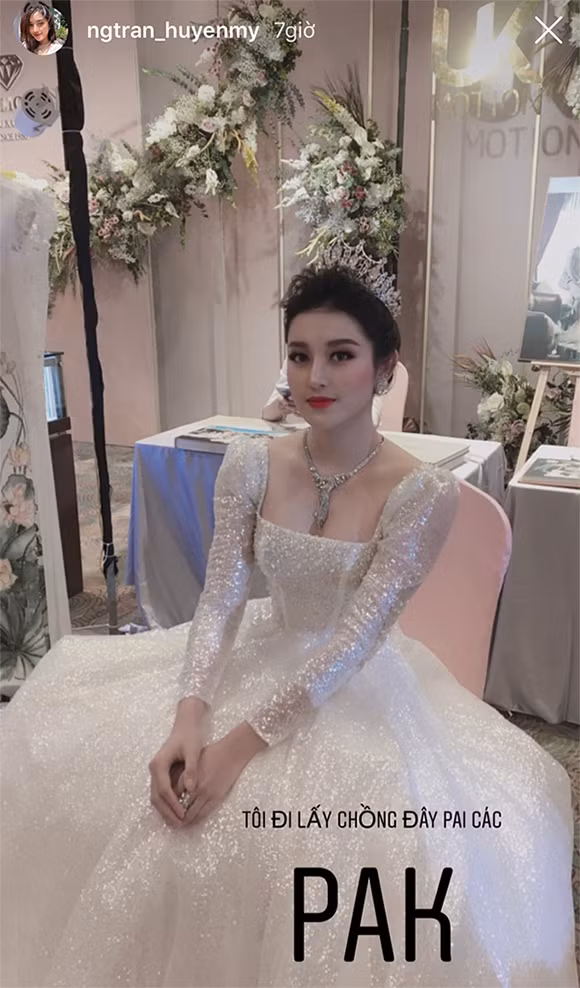 Mẹ Á hậu Huyền My sốt ruột mỗi lần thấy con gái chụp ảnh áo cưới ảnh 2 Bức ảnh được Huyền My chia sẻ trên Instagram tối 23/8.