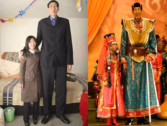 cuoc song hien tai cua nguoi dan ong cao nhat the gioi, hinh anh vo con gay ngac nhien - 4