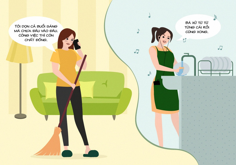 Giữ tinh thần thoải mái: Những tưởng công việc chân tay như dọn nhà chẳng bao giờ khiến bạn stress. Tuy vậy, nếu “khinh địch” mà không giữ tinh thần thoải mái, bạn có thể lâm vào tình trạng dở khóc dở cười, dọn mãi vẫn thấy còn. Áp lực tinh thần đồng thời ảnh hưởng không tốt đến sức khoẻ xương khớp, từ đó cũng hạn chế hiệu quả dọn nhà. 7 cach cham soc co - xuong - khop san sang cho