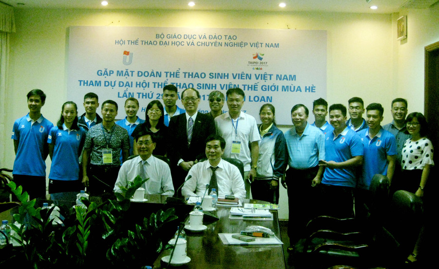 Các thành viên Đoàn thể thao sinh viên Việt Nam tham dự Đại hội thể thao sinh viên thế giới lần thứ 29