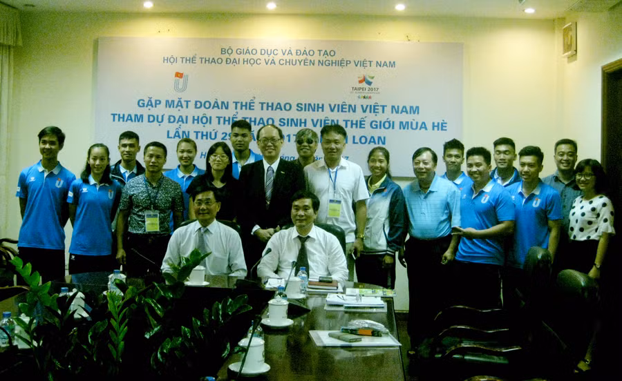 Các thành viên Đoàn thể thao sinh viên Việt Nam tham dự Đại hội thể thao sinh viên thế giới lần thứ 29