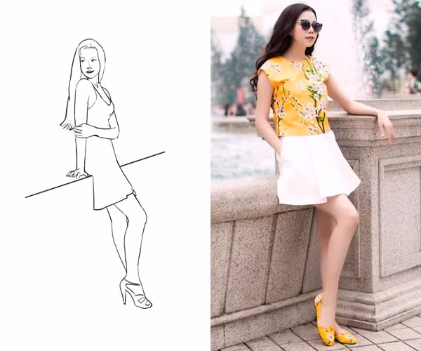 Thêm một cách để bạn tận dụng không gian xung quanh đó là tựa nhẹ người vào tường hoặc ngồi dựamột bậc thềm/lan can có độ caotương đối. Một khi đã có điểm tựa, bạn sẽ không bị chơi vơi và dễ dàng diễn xuất, biểu cảm hơn. 10-cach-tao-dang-dep-khi-lung-tung-tay-chan-6