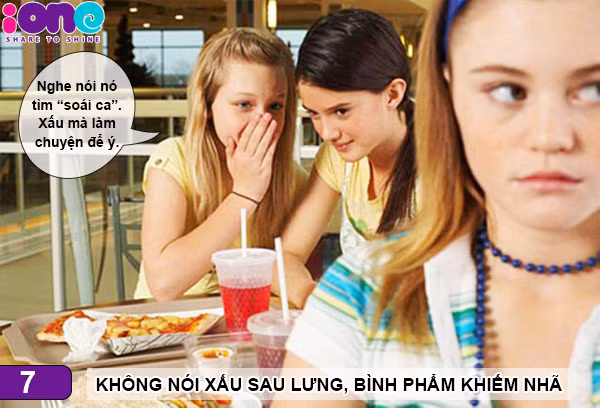 Đừng nghĩ không có họ ở đây là tha hồ xỉa xói. Hãy đặt mình vào hoàn cảnh tương tự. Cũng không nên có lời lẽ thiếu tế nhị khi giao tiếp nơi công cộng vì người khác sẽ đánh giá bạn. nhung-kieu-noi-chuyen-de-gay-mat-long-6