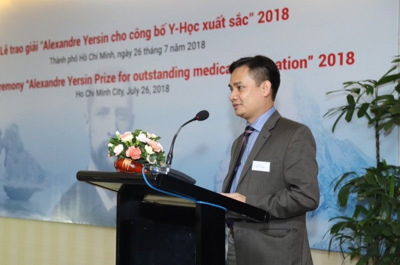 TS. Ngô Tất Trung phát biểu tại Lễ trao giải Alexandre Yersin 2018