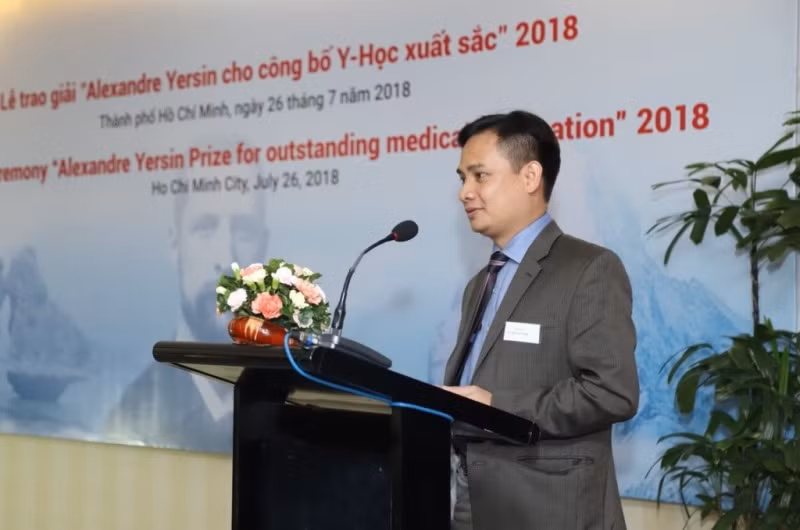 TS. Ngô Tất Trung phát biểu tại Lễ trao giải Alexandre Yersin 2018