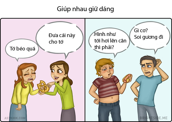 9 khác biệt về ứng xử trong tình bạn giữa nam và nữ