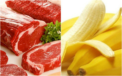 Thịt bò và chuối tiêu tốt cho sự phát triển cơ bắp. Một bữa ăn chỉ toàn với chuối cũng có thể cung cấp đủ năng lượng để duy trì hoạt động thể lực hàng giờ. Thịt bò và chuối tiêu được cho là rất tốt cho sự phát triển cơ bắp. Một bữa ăn chỉ toàn với chuối cũng có thể cung cấp đủ năng lượng để duy trì hoạt động thể lực hàng giờ.