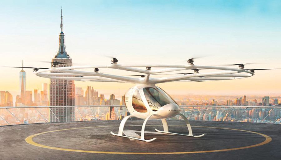 Volocopter mới đây được trưng bày tại lễ hội Greentech về công nghệ xanh ở Berlin.