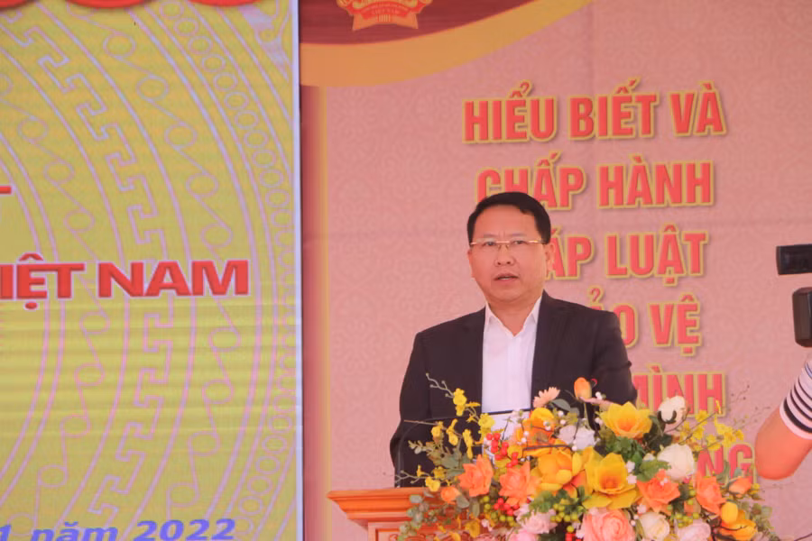 Ông Trần Văn Đạt - Quyền Vụ trưởng Vụ Pháp chế, Bộ Giáo dục và Đào tạo chia sẻ ý kiến tại chương trình.