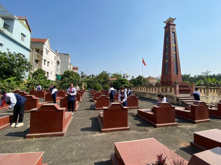 Việc chăm sóc, thăm viếng Nghĩa trang liệt sĩ tại địa phương cũng được thầy trò Trường THCS Đông La chú trọng thực hiện hàng năm. Việc chăm sóc, thăm viếng Nghĩa trang liệt sĩ tại địa phương cũng được thầy trò Trường THCS Đông La chú trọng thực hiện hàng năm.