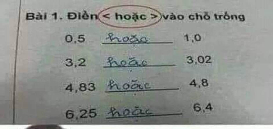 Em nó làm đúng mà